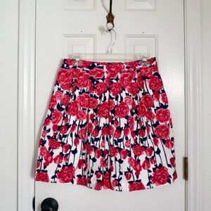 WOMEN'S VINEYARD VINES for KENTUCKY DERBY SKIRT SZ: 6 PINK NAVY WHITE ROSE PRINT